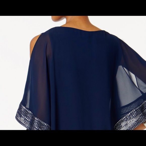 SLNY Navy Blue Dress Size 16.Cut a striking silhouette in SL Fashions' alluring - Picture 5 of 16